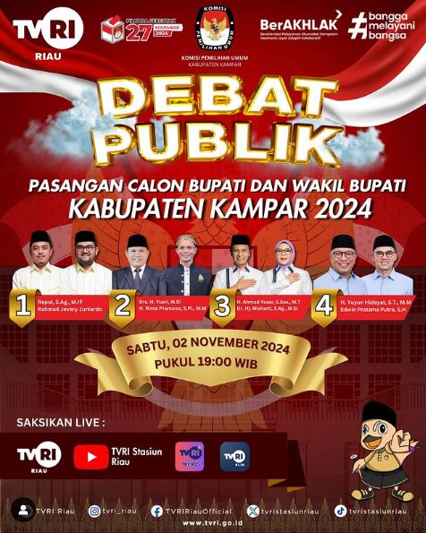 Bawaslu Kampar Minta Paslon dan Tim Pendukung Harus Patuhi Aturan Main Dalam Debat Publik